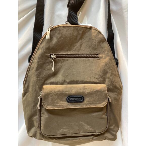 Baggallini Backpack Bag Brown Nylon DEVELOPMENT SAMPLE - Picture 1 of 10